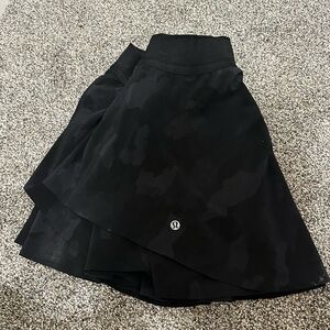 Lululemon Black Camo Tennis Skirt